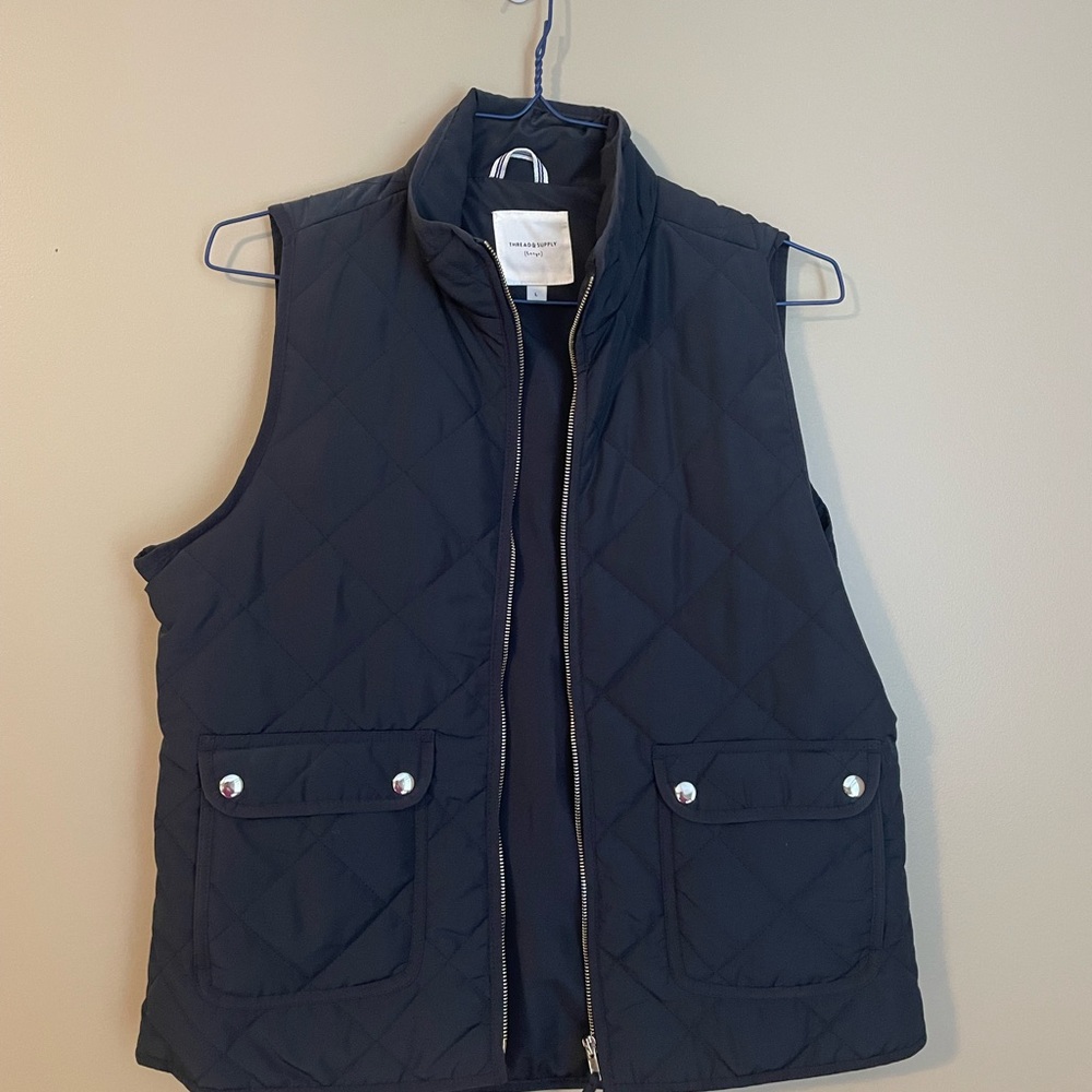 Thread & Supply Charcoal Quilted Vest
